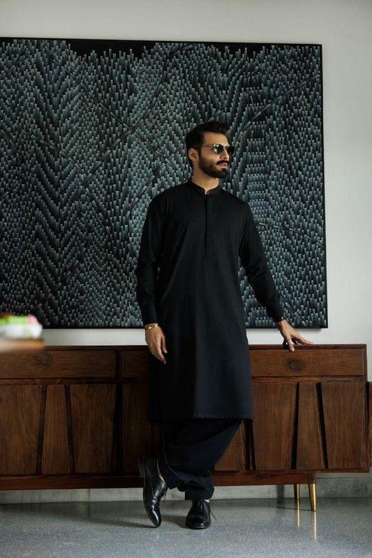 PREMIUM JET BLACK UNSTITCHED WASH & WEAR