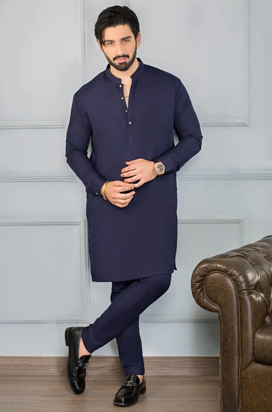 ROYAL 8 POUND NAVY BLUE MALLAI BOSKI UNSTITCHED (100% PREMIUM QUALITY)